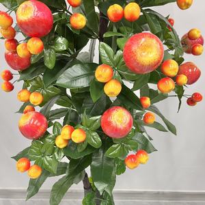 Simulation artificielle personnalisable plante décorative les racines du poteau de Jade doré sont pleines de pommes jaunes arbre fruitiers - Product Image 2