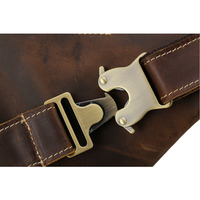 Vente en gros de sac banane en cuir véritable marron foncé au design vintage pochette de ceinture de course sac en cuir véritable décontracté