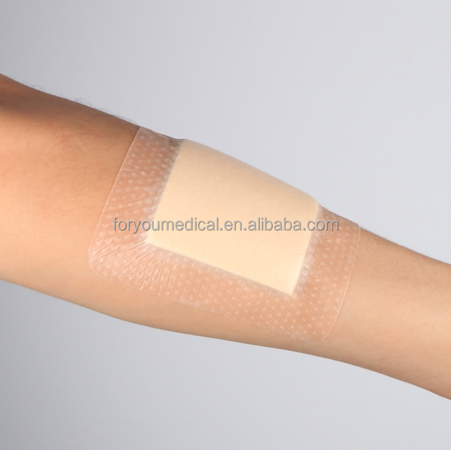 Borderless Silver Silicone Foam Dressing Flexible Soft Silicone Foam for Wound Care
