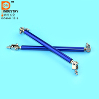 Azul parachoques delantero labio divisor varilla puntal corbata Bar Kit de parachoques de aluminio parachoques delantero