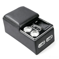 Boîte d'accoudoir universelle pour siège arrière de voiture avec porte-gobelets et rangement, console d'accoudoir pour banquette arrière