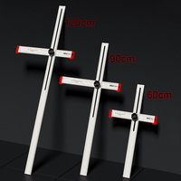Règle carrée en T réglable Outils de mesure Règle d'angle combinée mobile multifonctionnelle Règle de scribe pour le travail du bois à 90 degrés