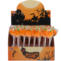 Lecca-lecca di Halloween 12g a forma di zucca, fantasma e strega, caramelle dure assortite ai gusti di frutta per il Trick or Treat