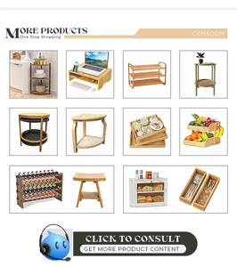 Ustensiles de cuisine Porte-couteaux en bambou Certifié FSC Matériel écologique durable Multifonctionnel Rangement Couleur naturelle Personnalisé - Product Image 3