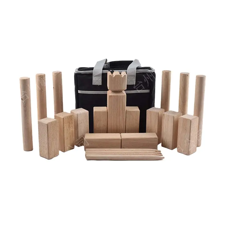 De Fabriek Is Gespecialiseerd In De Productie Van Houten Outdoor Viking Schaken Set Kubu Yard Game Set Cadeau Draagtassen