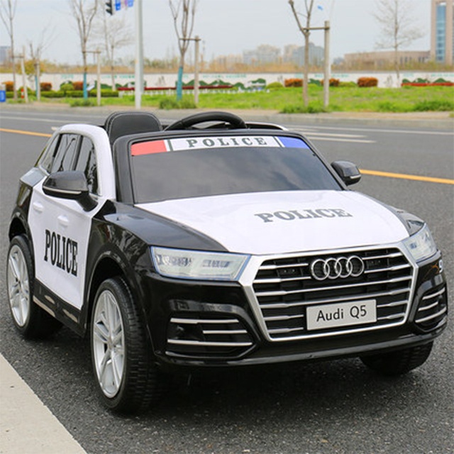 Coche Eléctrico Infantil Audi Q5 De Policía – 12V, 2 Motores, Mando 2.4G, Suspensión 4 Ruedas, Luces LED Y Sonido De Sirena – Para Niños De 3 Años En Adelante