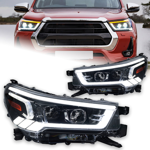ไฟรถยนต์สำหรับ <span class=keywords><strong>Toyota</strong></span> <span class=keywords><strong>HILUX</strong></span> <span class=keywords><strong>headlight</strong></span> 2021-2023 Revo LED ไฟหน้า DRL HID ใหม่ ANGEL Eye Bi Xenon Accessories - Product Image 1
