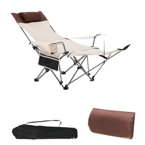 Silla de Jardín Plegable Reclinable de Marca Propia, 108x53x89cm, con Reposapiés, Portátil, para Camping y Playa - Product Image 2