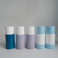 Tube de déodorant en plastique rond torsadé 50ml 75g bleu violet blanc clair vide contenant de bâton de déodorant en plastique