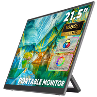Moniteur LCD portable ultra-mince 21.5 pouces Usb-c HD 1080P Moniteur portable VESA Support réglable Moniteur FHD sans cadre