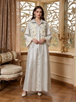 Robe Modeste Femme Aïd Musulmane Abaya Robes de Soirée Jalabiya Fleurie Longue Robe Dubaï Abayas Kaftan Ramadan Maroc Vestidos Kaftan