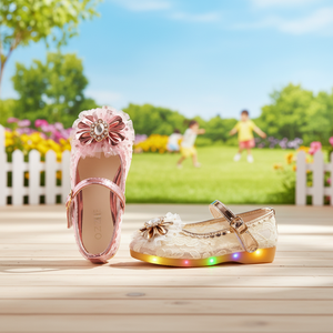 Sandales coréennes à talons OZKIZ pour filles, couleur unie, bout fermé, mode estivale, motif floral lumineux, pour 2-7 ans, vente en gros - Product Image 3