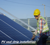Joint d'étanchéité en caoutchouc EPDM anti-UV et imperméable personnalisé pour station photovoltaïque, bande d'étanchéité en caoutchouc pour panneau solaire
