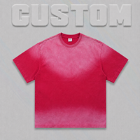 Camisa de manga corta para hombre, estilo vintage, de algodón puro, semiteñida, de alta resistencia, 300g, corte holgado, para verano, personalizada.