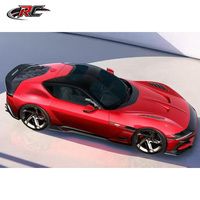 Pour Ferrari 12C : Kit carrosserie en carbone sec style DK, comprenant capot, lèvre avant, ailes et diffuseur arrière