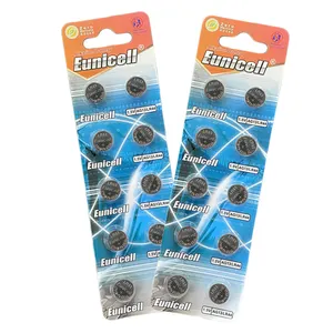 Eunicell factory wholesale watch battery LR44 AG13 1.55V Alkaline button battery