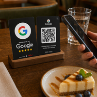 Carte programmable personnalisée avec logo CR80 PVC NFC NTAG213 13,56 MHz, étanche, pour paiement, avec code QR pour les médias sociaux, marque OEM