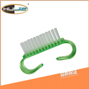 Nail <b>Brush</b> Plastic Flat Bristle For Nail Cleaning And <b>Dust</b> Removal Cyan Pink Color - Product Image 2