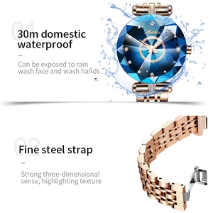 Montre Femme en Acier Inoxydable, Bracelet Tendance de Haute Qualité, Ensemble de Montres de Luxe pour Femme, Verre à Logo Personnalisé, Étanche – Dernière Collection - Product Image 3