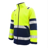 Veste de sécurité de chantier personnalisée, jaune fluorescent, réfléchissante la nuit, ignifuge, respirante, en polyester