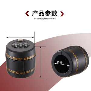 ฝาขวดไวน์เซมเพอรี่แบบมีตัวล็อคสีดำ วัสดุ ABS แบบขันเกลียว พกพาสะดวก ไม่ต้องใช้กุญแจ - Product Image 3