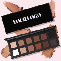 Palette de fards à paupières métalliques imperméables à 12 couleurs avec logo personnalisé, marque privée, haute pigmentation, mat, brillant, paillettes