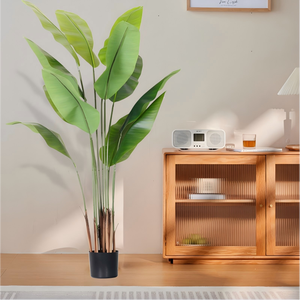 Pianta in Vaso a Foglia Grande Stile Nordico, Simulazione di Banana, Facile da Mantenere, Impermeabile e Durevole, Decorazione - Product Image 6