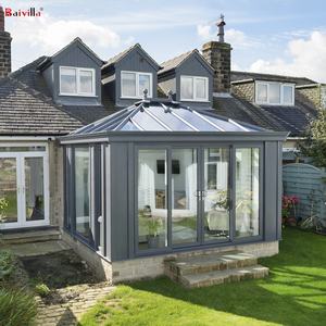 Meilleure vente : Villa moderne à toit en pente, véranda extérieure avec double vitrage trempé, taille personnalisable et <span class=keywords><strong>solarium</strong></span> pour salle à manger - Product Image 6