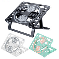 En ucuz 360 dönen Tablet PC standları katlanır alüminyum alaşım Laptop standı 2 soğutma fanları ile ayarlanabilir