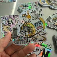 Autocollants mignons de dessins animés japonais, étiquettes imprimées, autocollants prédécoupés pour ordinateurs portables, pour artisanat et cadeaux commerciaux