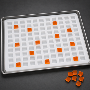 Grand moule carré en silicone pour bonbons gélifiés, plateau de dépose commercial à cavités profondes en platine de qualité alimentaire, vente en gros OEM personnalisée - Product Image 2