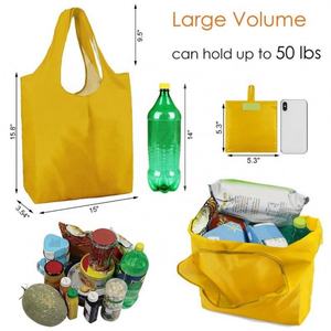 Bolsas de Compras Reutilizables, Bolsas de Poliéster Reciclado Resistentes al Desgarro, con Bolsillo - Product Image 3