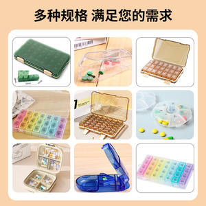 Boîtes à pilules en plastique étanches personnalisables, 21 à 28 compartiments, portables, anti-poussière, boîtes de distribution de médicaments de voyage, étui de rangement - Product Image 4
