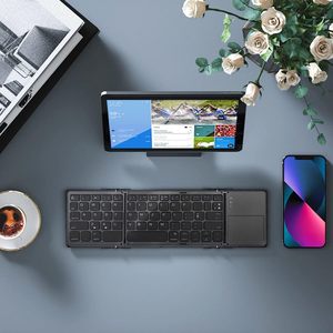 Teclado Inalámbrico Bluetooth Plegable Portátil Recargable de Fábrica para Computadora de Escritorio, Computadora Portátil y Teléfono Móvil - Product Image 2