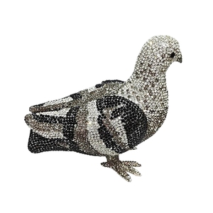 Women Shinny Pigeon <b>Crystal</b> Evening Bag Novel Dove Rhinestones Clutch Purse Shinny Handbag for Wedding Banquet Party - Product Image 6
