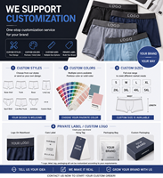 ODM OEM 95% katoenen heren boxershorts, ademend, middelhoge taille, effen kleur, comfortabel, zacht gebreid, met elastische tailleband