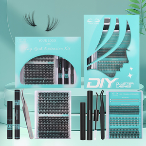 <span class=keywords><strong>Kit</strong></span> <span class=keywords><strong>de</strong></span> Extensiones <span class=keywords><strong>de</strong></span> <span class=keywords><strong>Pestañas</strong></span> DIY con Adhesivo y Sellador para Segmentos <span class=keywords><strong>de</strong></span> <span class=keywords><strong>Pestañas</strong></span>, Curvatura C y D, <span class=keywords><strong>Pestañas</strong></span> en Racimo al por Mayor, Marca Privada - Product Image 4