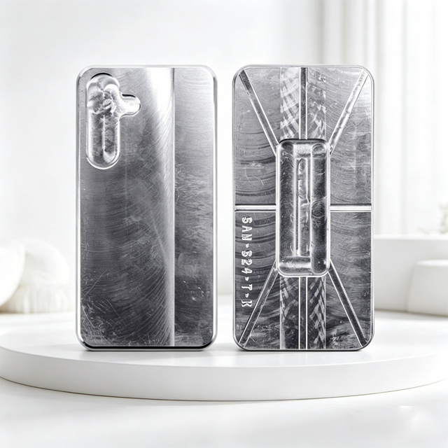 Fonlyu Aluminum Silver Heat Press Jig for Samsung S26 S25 S24 S23 Series 2 in 1 3D Sublimation Phone Case DIY Cover Moulds Mold