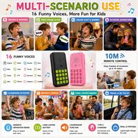Machine à effets sonores, 16 effets sonores, télécommande sans fil, changeur de voix, jouet rechargeable de type C, portable pour les fêtes d'enfants