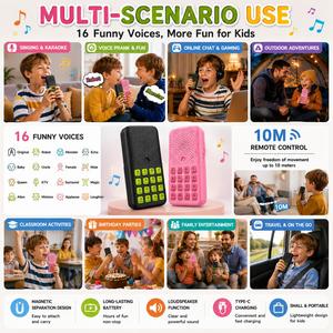 Machine à effets sonores, 16 effets sonores, télécommande sans fil, changeur de voix, jouet rechargeable de type C, portable pour <span class=keywords><strong>les</strong></span> fêtes d'enfants - Product Image 3