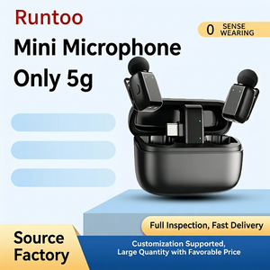SX35mini ใหม่ไมโครโฟนติดปกแบบพกพา C 2.4G ไร้สายลดเสียงรบกวนระดับ3สำหรับการสตรีมสดกลางแจ้ง - Product Image 1