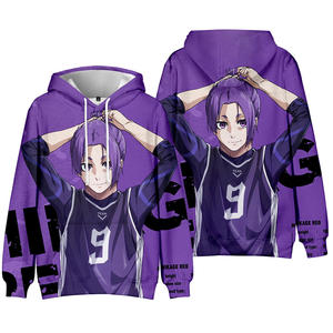 Fitspi violet 3d sweats à capuche hommes femmes unisexe hauts enfants chauds bande dessinée à capuche garçons filles <span class=keywords><strong>Anime</strong></span> enfants pulls - Product Image 1