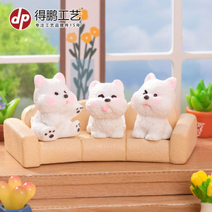 Figura de Perro West Highland en Miniatura, de Resina, para Decoración de Escritorio, Adorno de Mascotas - Product Image 2