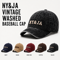 Casquette de baseball délavée à imprimé lettres rétro américain, à visière courte, nouvelle casquette décontractée de printemps pour homme, protection solaire, style bec de canard