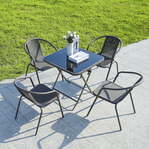 Mesa y Sillas de Cuerda para Jardín, Terraza o Patio, Estilo Nórdico para Exteriores - Product Image 2