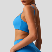 Confortable séchage rapide sport haute élastique mince sangle cou Fitness Yoga haut avec sangle nue dos respirant Yoga soutien-gorge