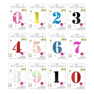 Empaquetado al por menor a granel 32 pulgadas aluminio Mylar cromo helio inflable cumpleaños decoraciones fiesta lámina metálica número globos - Product Image 2