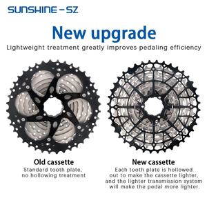 <span class=keywords><strong>Cassette</strong></span> SUNSHINE para Bicicleta de Montaña, 9, <span class=keywords><strong>10</strong></span>, 11, 12 Velocidades, Piñón Libre Extra Ligero 40, 42, <span class=keywords><strong>45</strong></span>, 46T, 48T, 50T, 52T para Shimano HG - Product Image 5