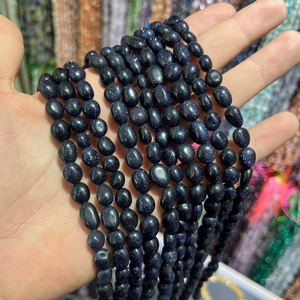 خرز أحجار كريمة غير منتظمة الشكل من الليبيدوليت واللابرادوريت والجارنت بالجملة، مقاس 6-8 مم، خرز أحجار كريمة ناعمة غير منتظمة الشكل - Product Image 3