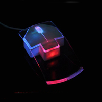 Souris d'ordinateur filaire USB lumineuse en forme de flèche originale